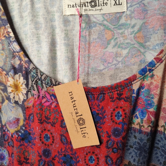 OPAL "BUTTERSOFT" BALLET DRESS - BLUE PATCHWORK - XL Natural Life - Picture 7 of 9